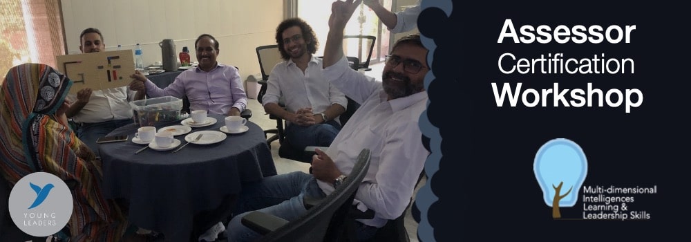 Assessors participate in MILLS™ Assessor Certification Workshop, engaging in LEGO-based activities that build observation, scoring, and calibration skills.